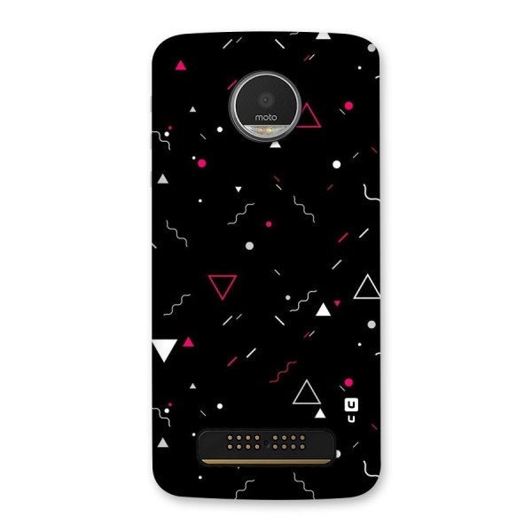 Dark Shapes Design Back Case for Moto Z Play