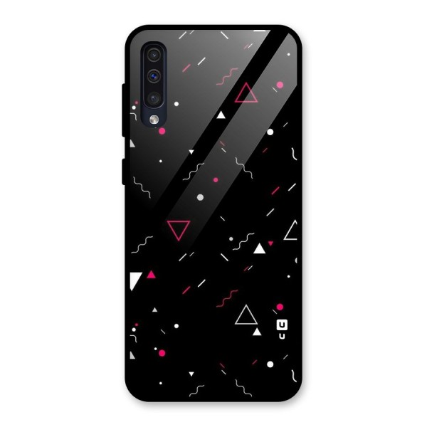 Dark Shapes Design Glass Back Case for Galaxy A50s