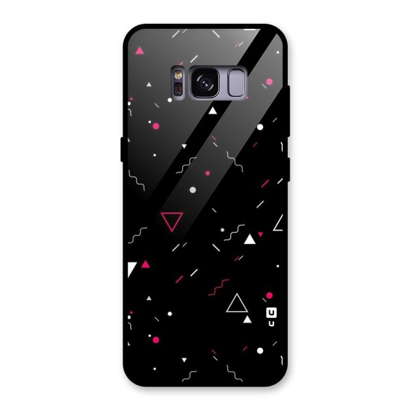 Dark Shapes Design Glass Back Case for Galaxy S8