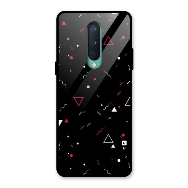 Dark Shapes Design Glass Back Case for OnePlus 8