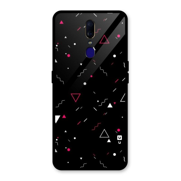 Dark Shapes Design Glass Back Case for Oppo F11