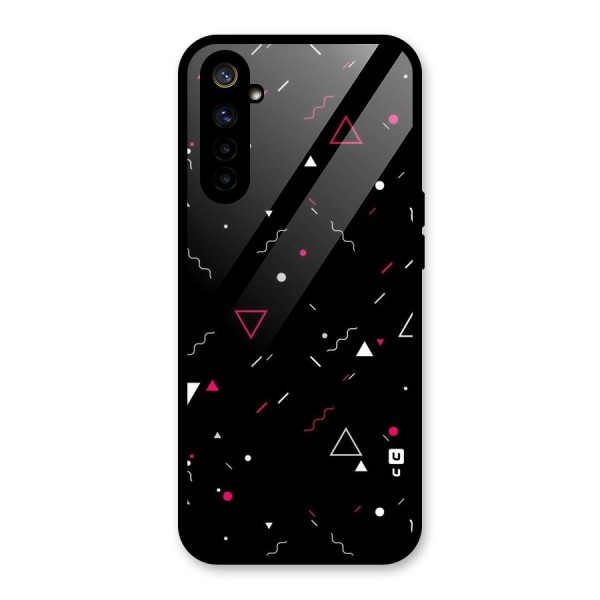 Dark Shapes Design Glass Back Case for Realme 6