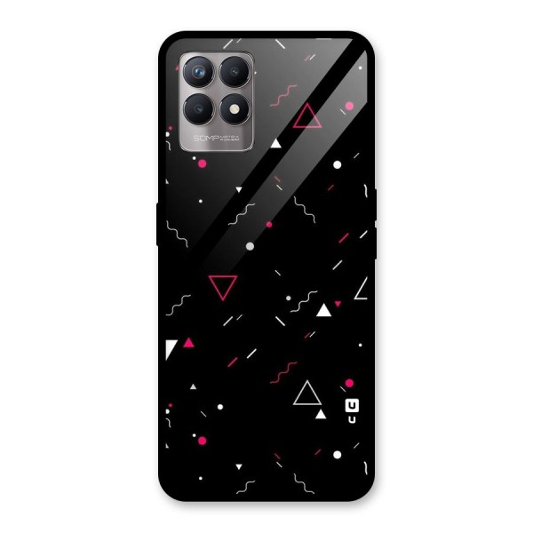 Dark Shapes Design Glass Back Case for Realme 8i