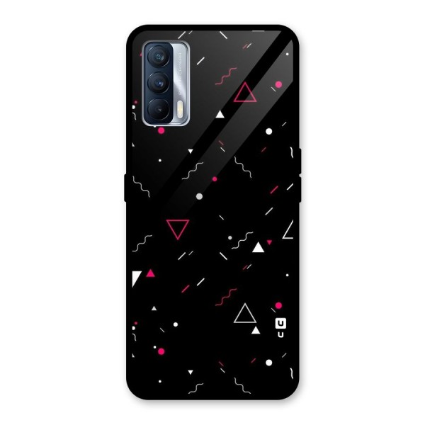 Dark Shapes Design Glass Back Case for Realme X7