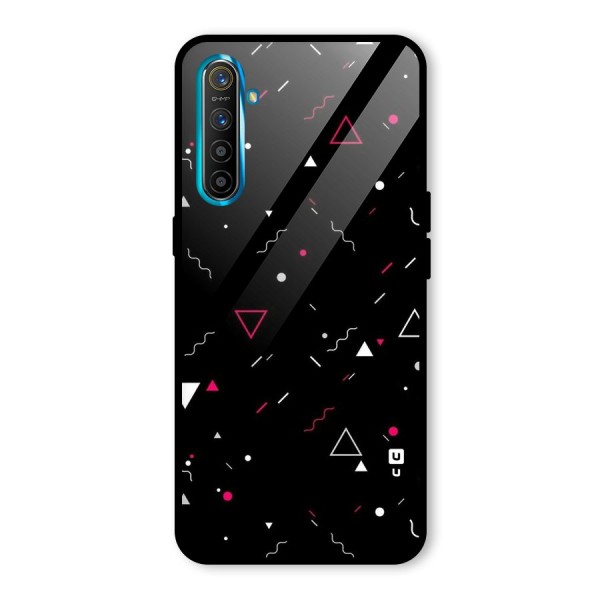 Dark Shapes Design Glass Back Case for Realme XT