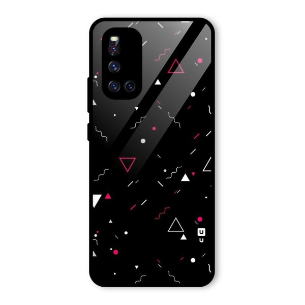 Dark Shapes Design Glass Back Case for Vivo V19