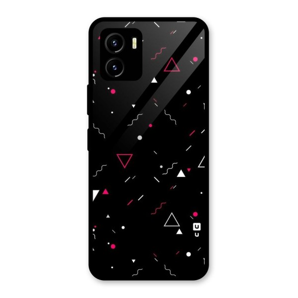 Dark Shapes Design Glass Back Case for Vivo Y15s