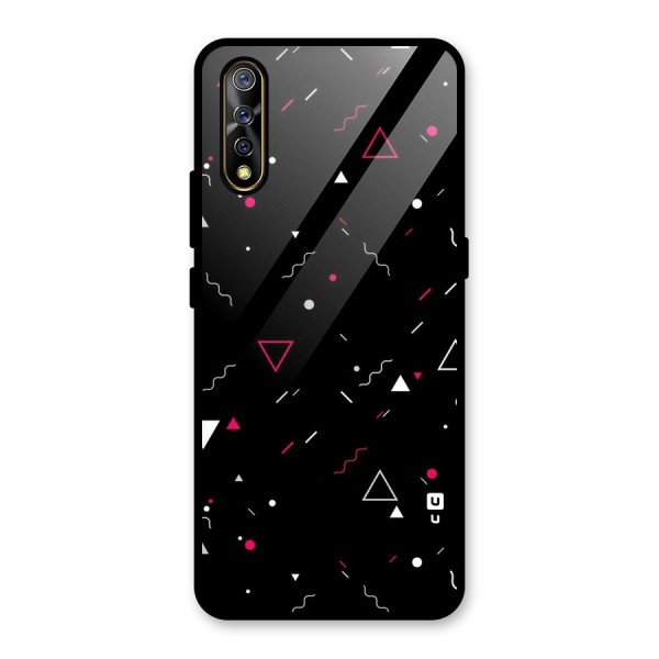 Dark Shapes Design Glass Back Case for Vivo Z1x