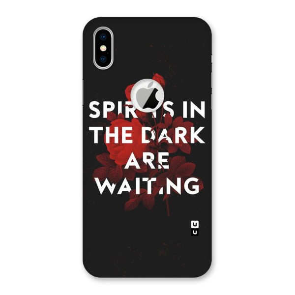 Dark Spirits Back Case for iPhone XS Logo Cut