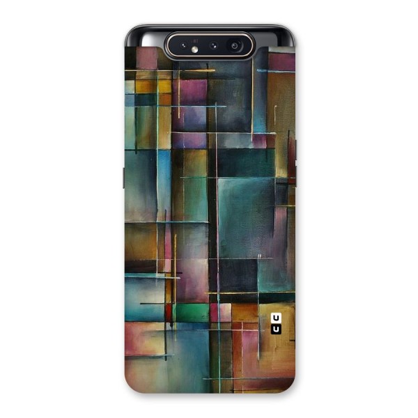 Dark Square Shapes Back Case for Galaxy A80