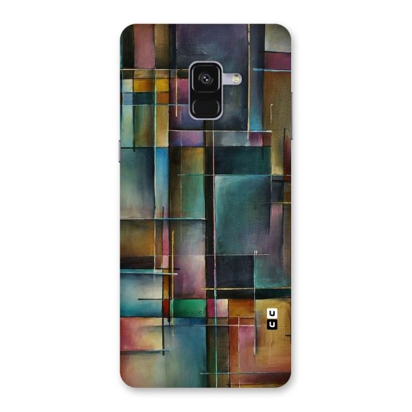 Dark Square Shapes Back Case for Galaxy A8 Plus