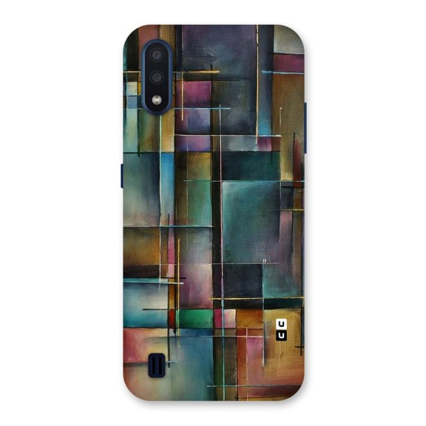 Dark Square Shapes Back Case for Galaxy M01