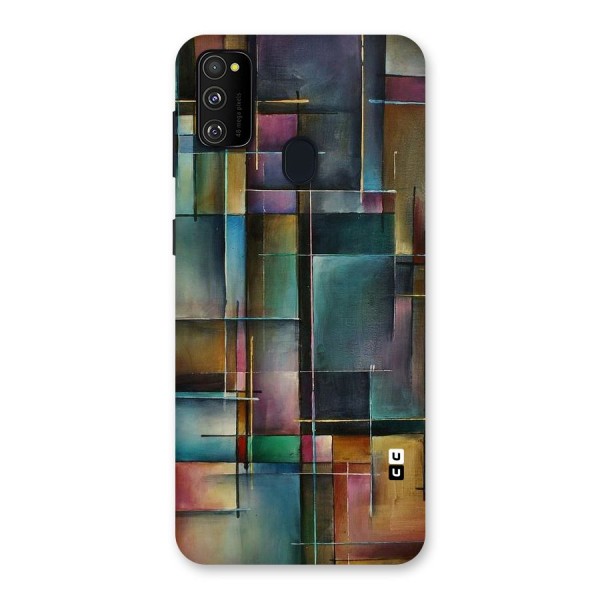 Dark Square Shapes Back Case for Galaxy M21