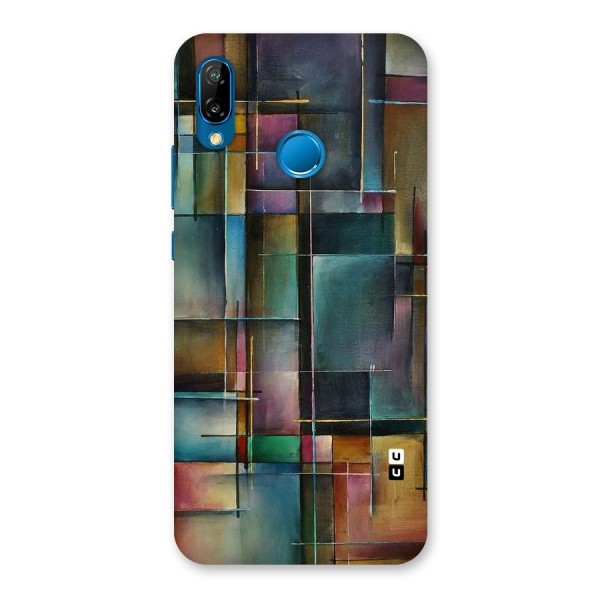 Dark Square Shapes Back Case for Huawei P20 Lite