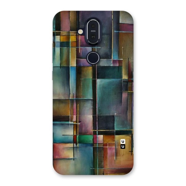 Dark Square Shapes Back Case for Nokia 8.1