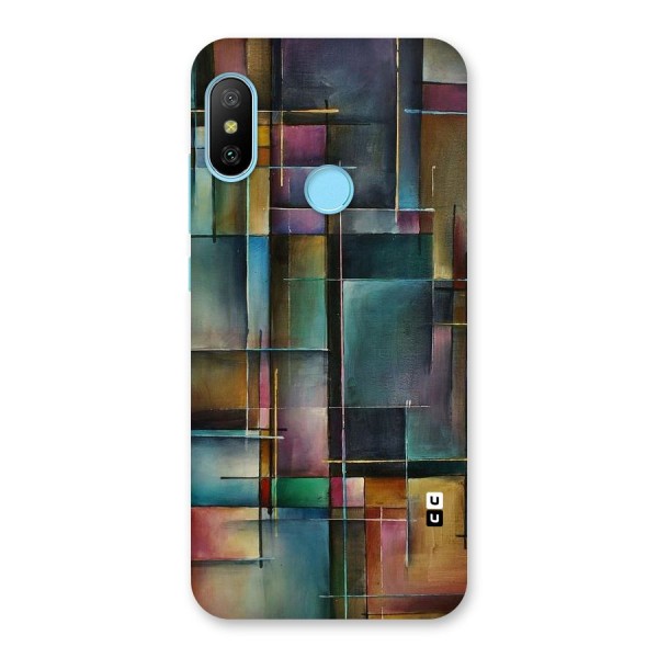 Dark Square Shapes Back Case for Redmi 6 Pro