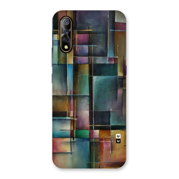 Dark Square Shapes Back Case for Vivo S1