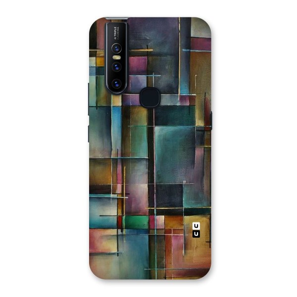 Dark Square Shapes Back Case for Vivo V15