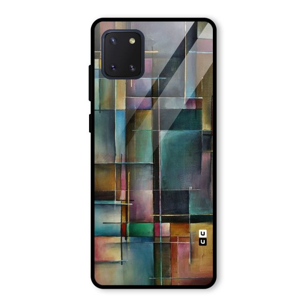Dark Square Shapes Glass Back Case for Galaxy Note 10 Lite