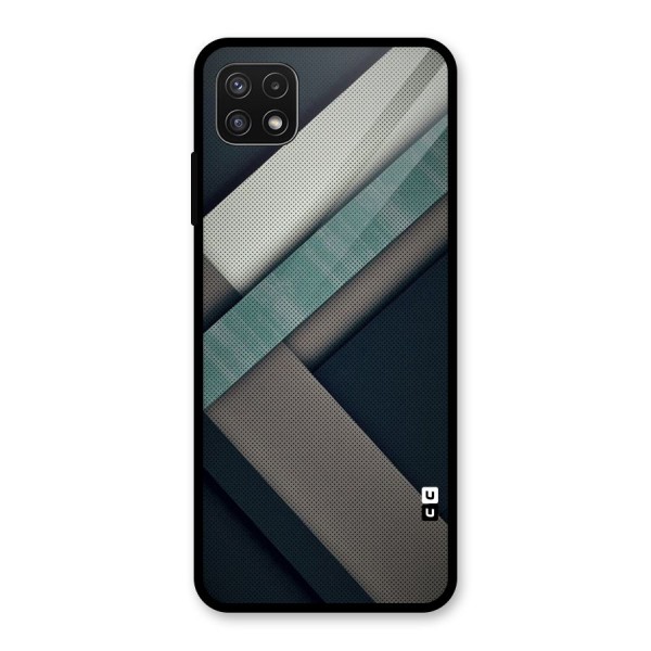 Dark Stripes Glass Back Case for Galaxy A22 5G