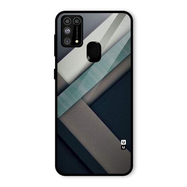 Dark Stripes Glass Back Case for Galaxy M31