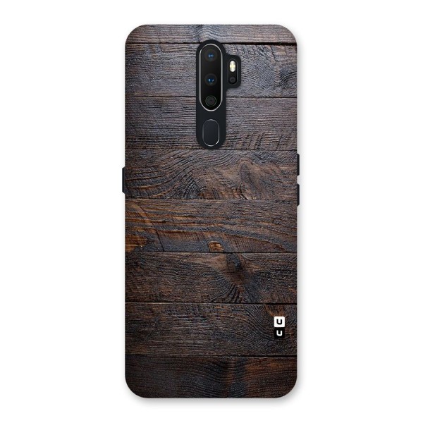 Dark Wood Printed Back Case for Oppo A5 (2020)