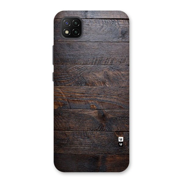 Dark Wood Printed Back Case for Poco C3