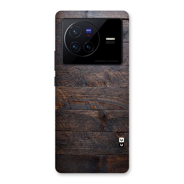 Dark Wood Printed Back Case for Vivo X80