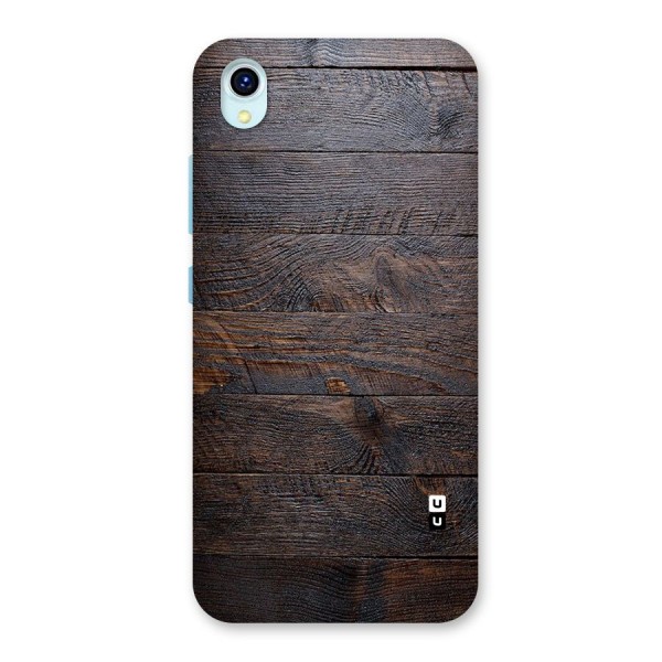 Dark Wood Printed Back Case for Vivo Y1s