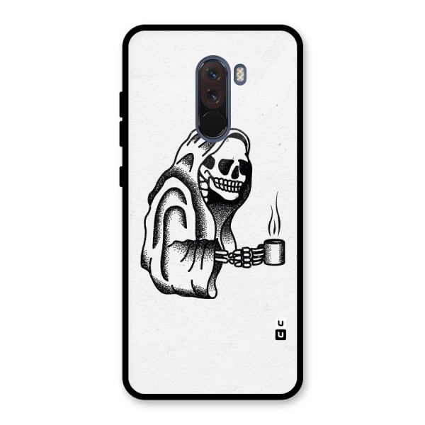 Dead But Coffee Glass Back Case for Poco F1