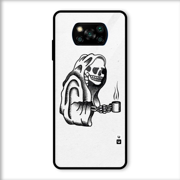 Dead But Coffee Glass Back Case for Poco X3