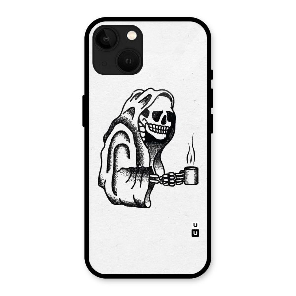 Dead But Coffee Glass Back Case for iPhone 13