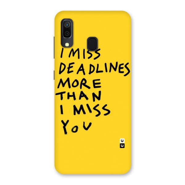 Deadlines Back Case for Galaxy A20