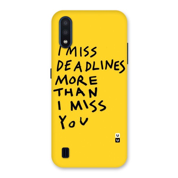 Deadlines Back Case for Galaxy M01