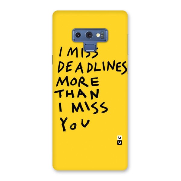 Deadlines Back Case for Galaxy Note 9