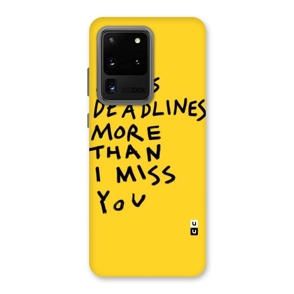 Deadlines Back Case for Galaxy S20 Ultra
