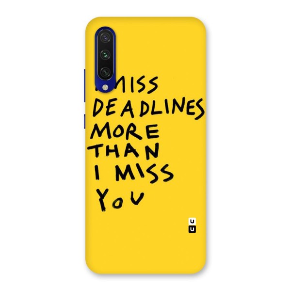 Deadlines Back Case for Mi A3