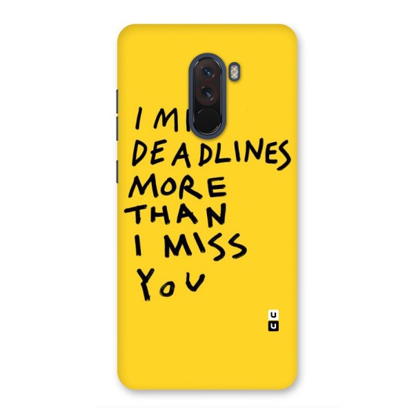 Deadlines Back Case for Poco F1