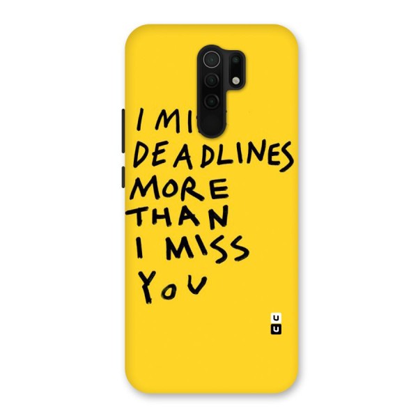 Deadlines Back Case for Redmi 9 Prime