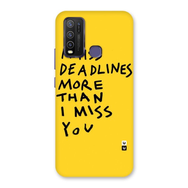 Deadlines Back Case for Vivo Y30