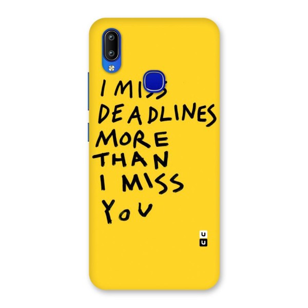 Deadlines Back Case for Vivo Y91