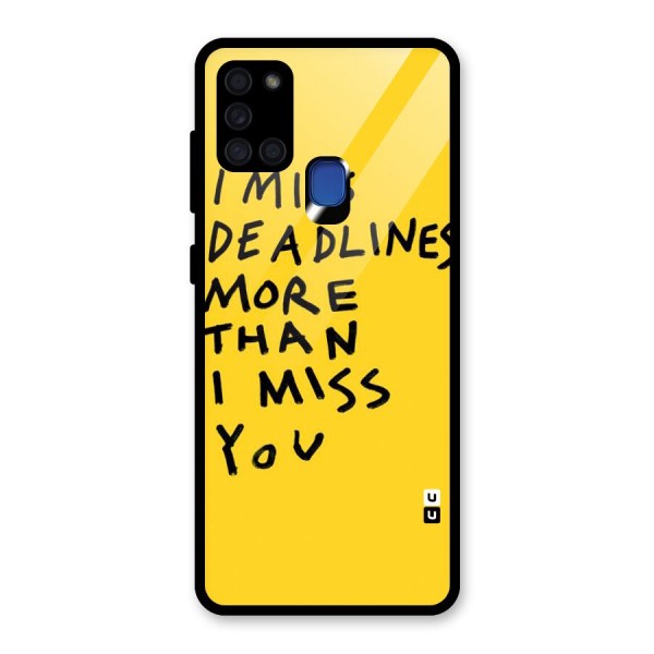 Deadlines Glass Back Case for Galaxy A21s