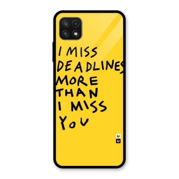 Deadlines Glass Back Case for Galaxy A22 5G