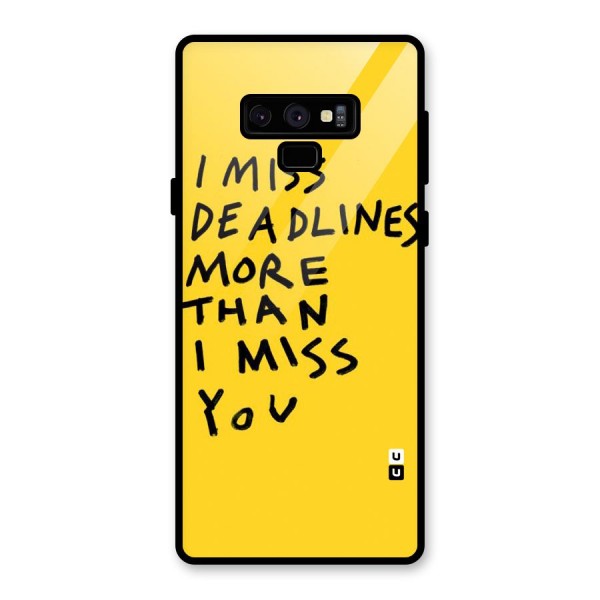 Deadlines Glass Back Case for Galaxy Note 9