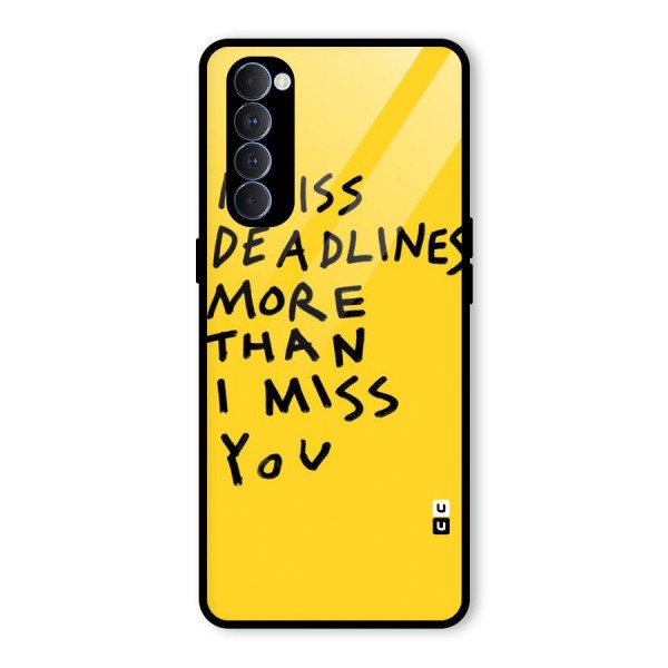 Deadlines Glass Back Case for Oppo Reno4 Pro