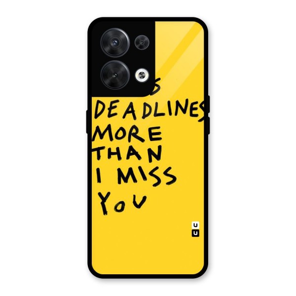 Deadlines Glass Back Case for Oppo Reno8 5G