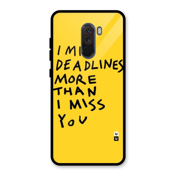 Deadlines Glass Back Case for Poco F1