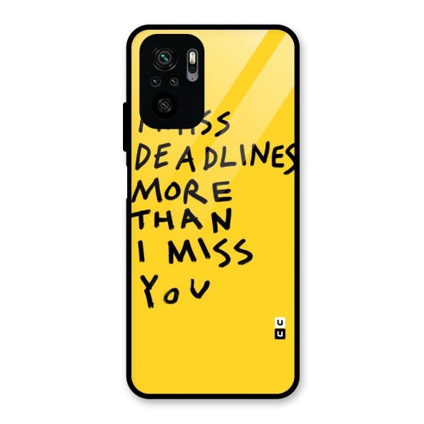 Deadlines Glass Back Case for Redmi Note 10