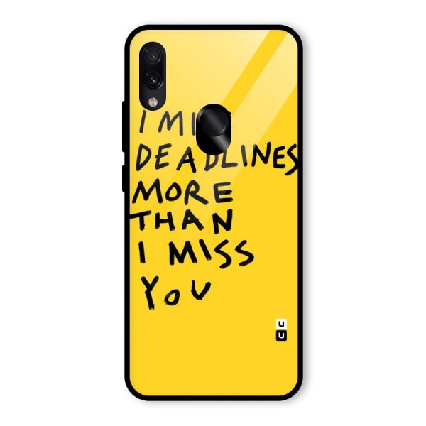 Deadlines Glass Back Case for Redmi Note 7