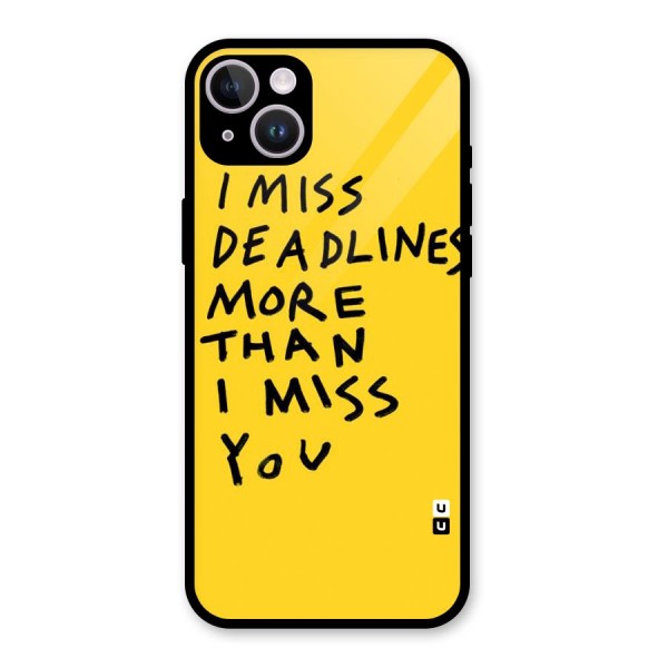 Deadlines Glass Back Case for iPhone 14 Plus